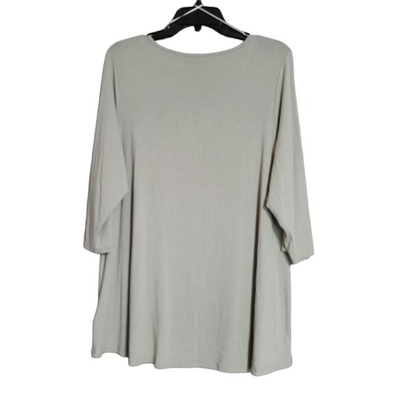 Jones & Co Green Pullover V-neck Tunic Size 1X - Picture 3 of 6